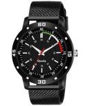 selloria Black PU Analog Men's Watch