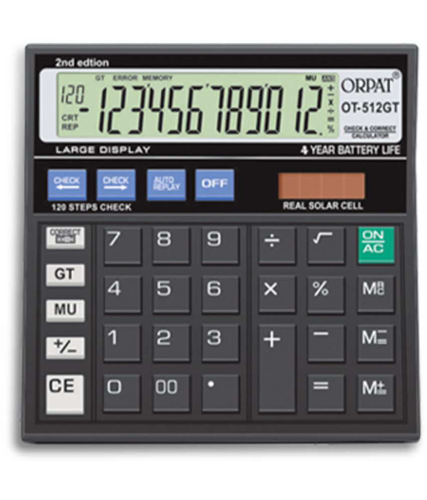     			Orpat Desktop Calculators – OT-512 GT – Black