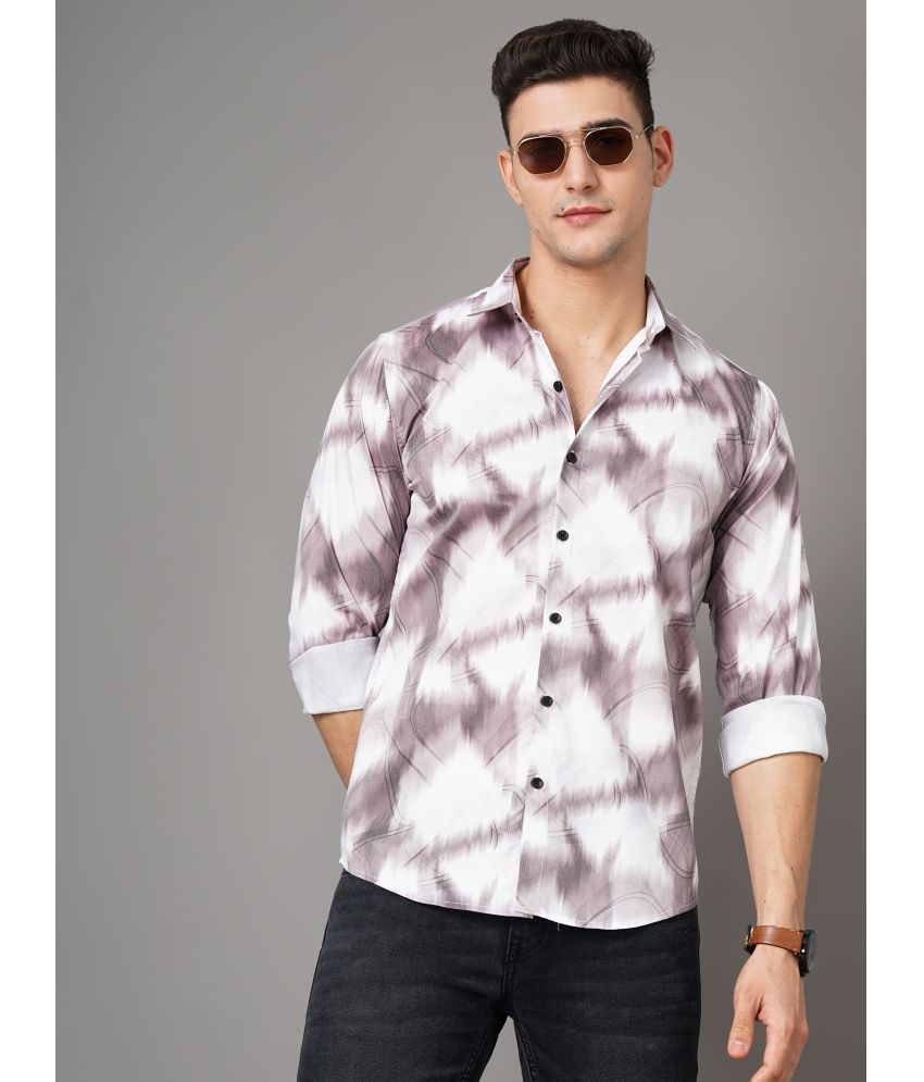     			Paul Street Polyester Slim Fit Printed Full Sleeves Men's Casual Shirt - White ( Pack of 1 )