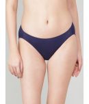 Jockey 1803 Women Medium Coverage Micro Modal Elastane Mid Waist Bikini With - Classic Navy