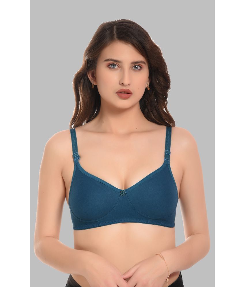     			Elina Cotton Non Padded Women's T-Shirt Bra ( Green )