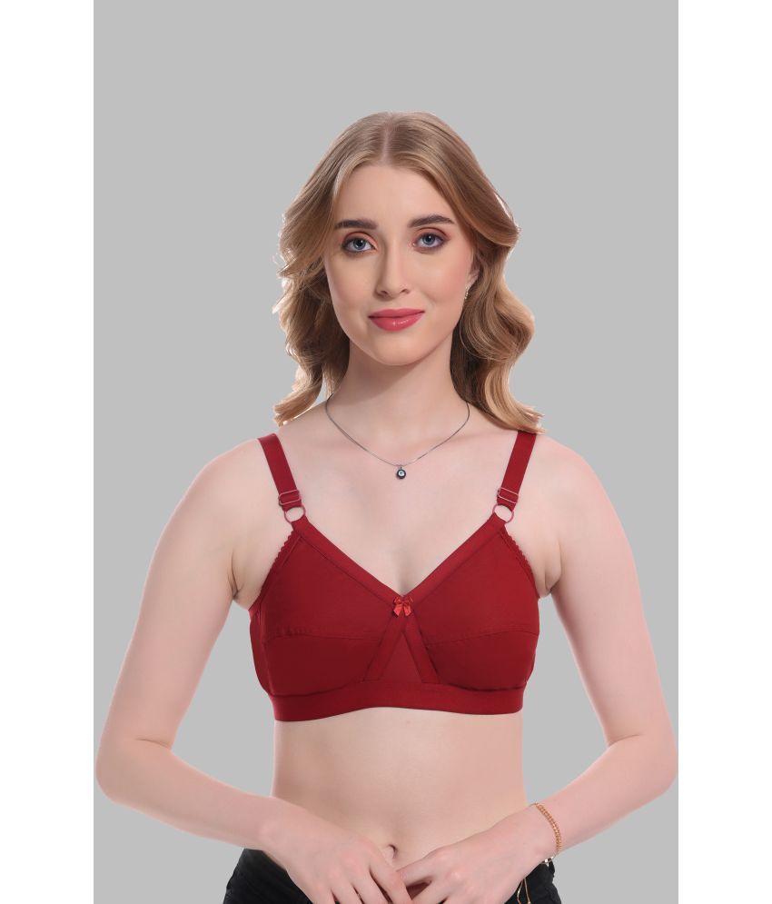     			Elina Cotton Non Padded Women's T-Shirt Bra ( Maroon )