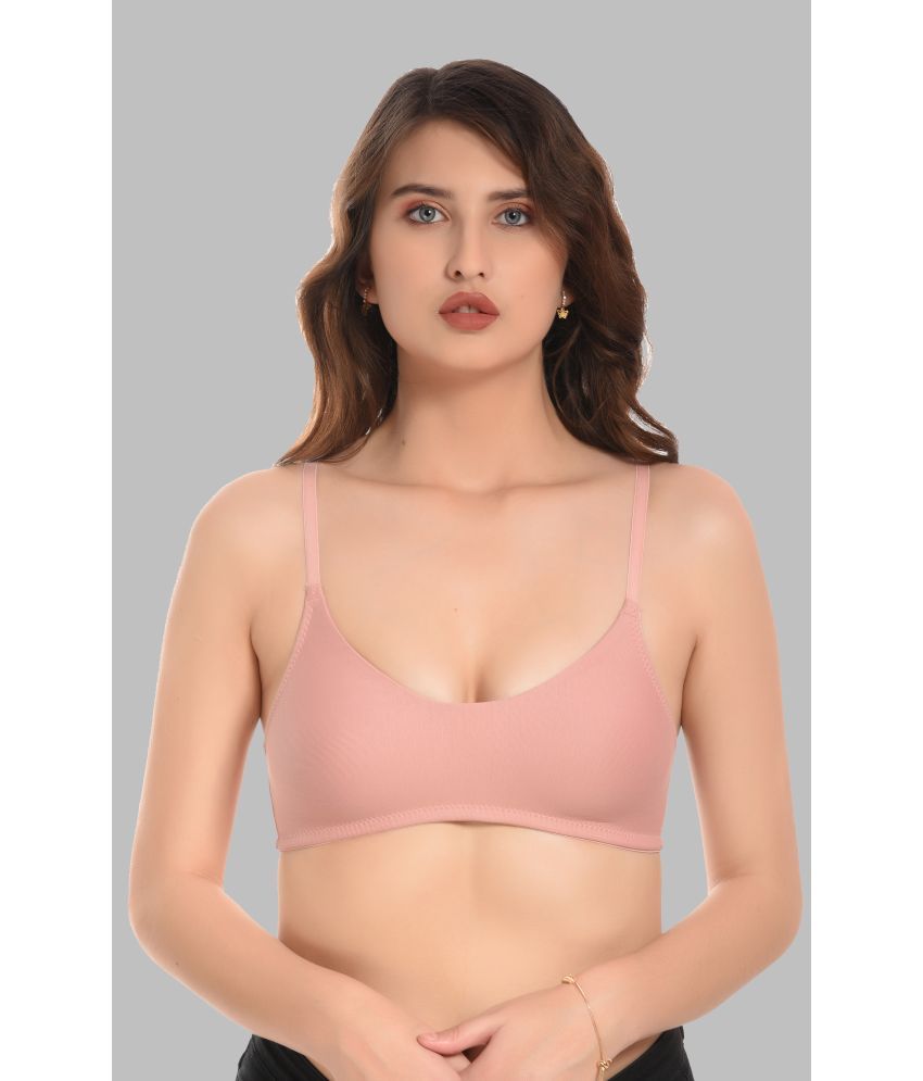     			Elina Peach Cotton Non Padded Women's T-Shirt Bra ( Pack of 1 )