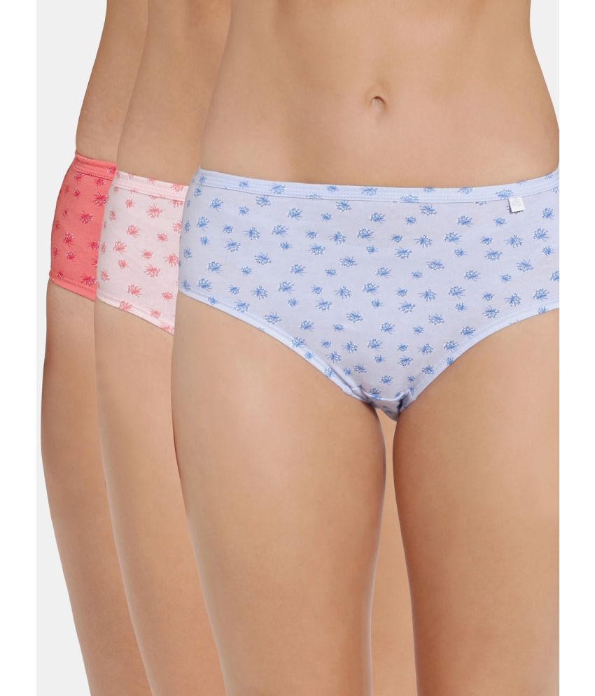     			Jockey 1406 Women's Super Combed Cotton Hipster - Light Prints(Pack of 3 - Color & Prints May Vary)