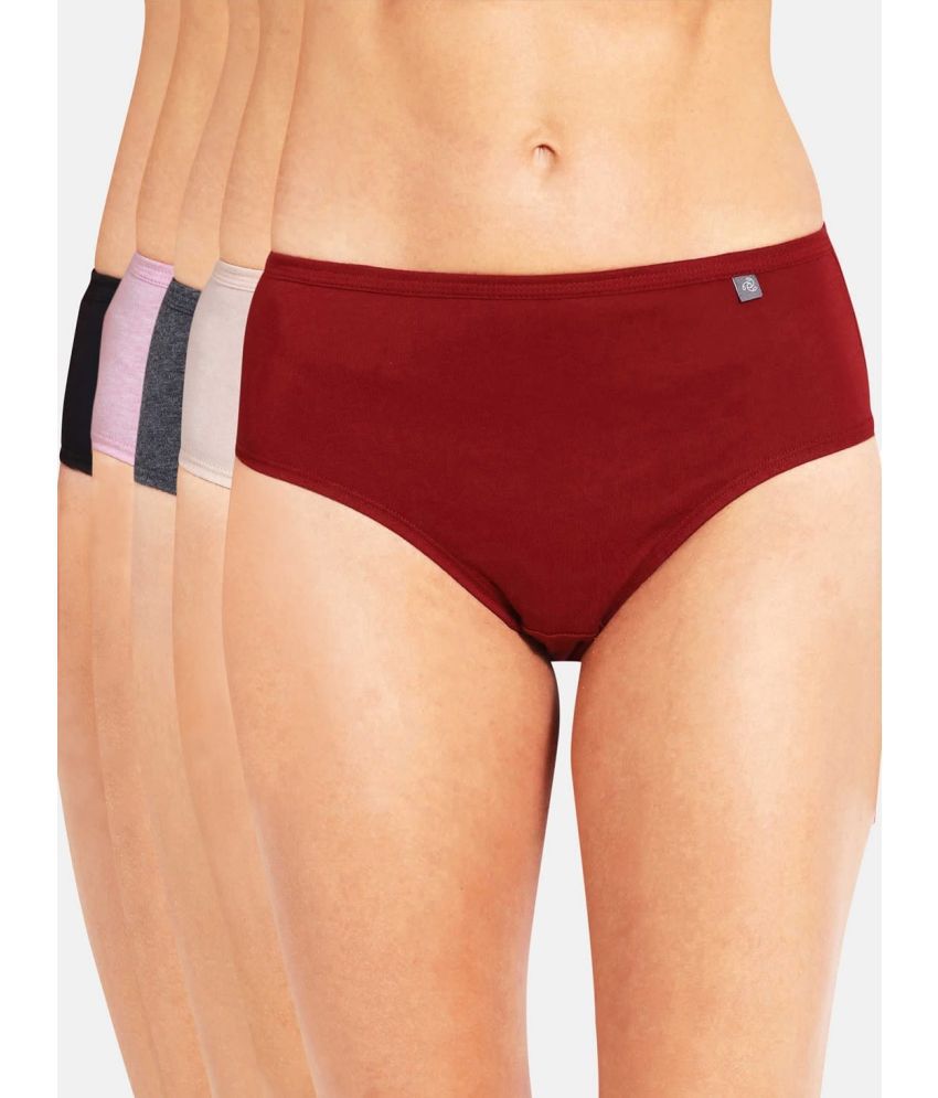     			Jockey 1406 Women's Super Combed Cotton Hipster - Assorted(Pack of 5 - Color & Prints May Vary)