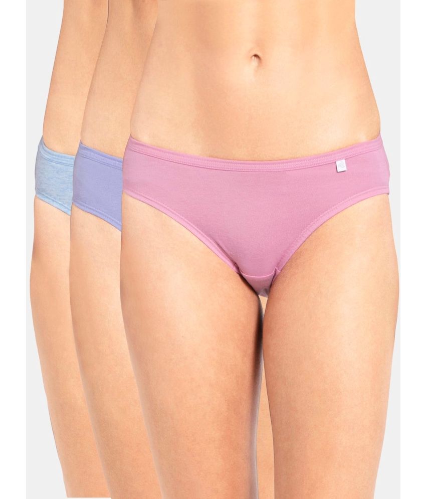     			Jockey 1410 Women's Super Combed Cotton Bikini- Light Assorted(Pack of 3 - Color & Prints May Vary)