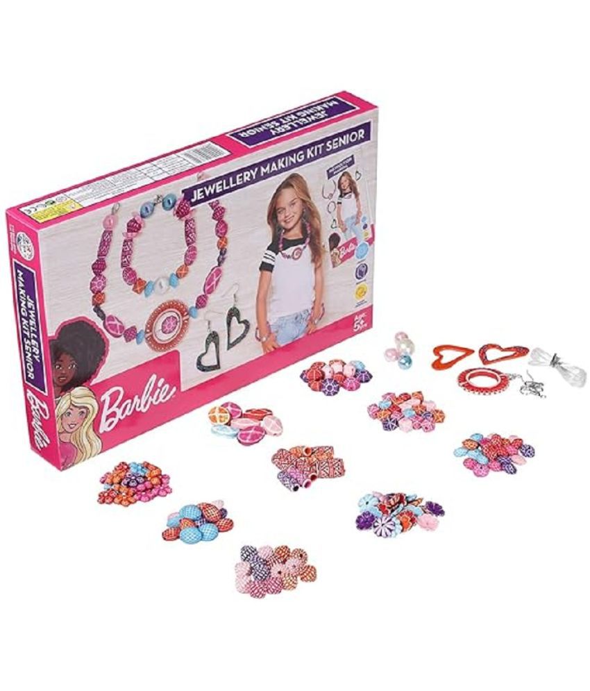     			RATNA'S Acrylic Barbie Jewellery Making Kit Senior for Girls Make Necklace, Earrings and Bracelet for Girls Diy Kit, Multicolour