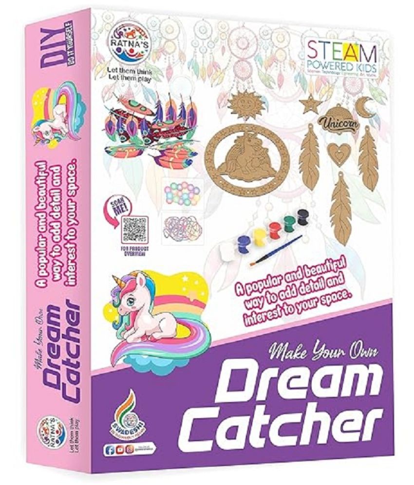     			RATNA'S Make Your Own Dream Catcher Unicorn Theme DIY Kit for Kids 5+