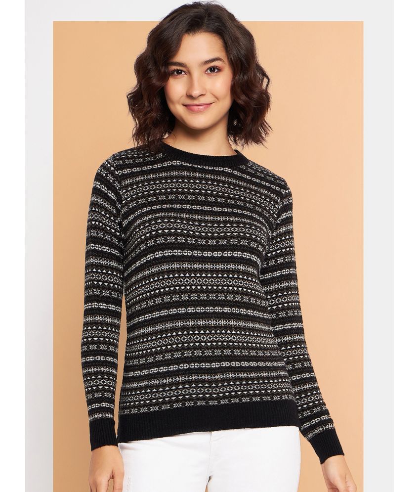     			Clapton Woollen Round Neck Women's Pullovers - Black ( Single )