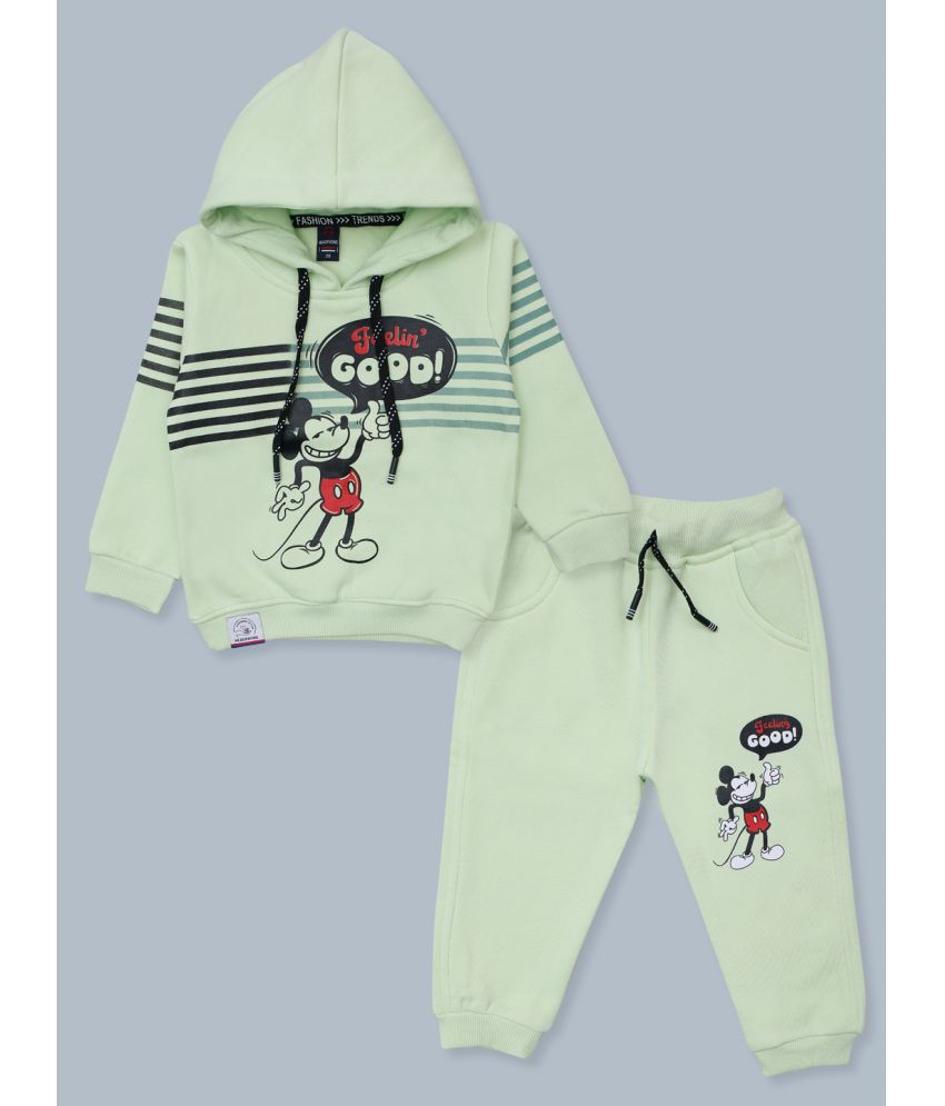     			Master Kids Green Fleece Boys Sweatshirt & Trackpant ( Pack of 1 )