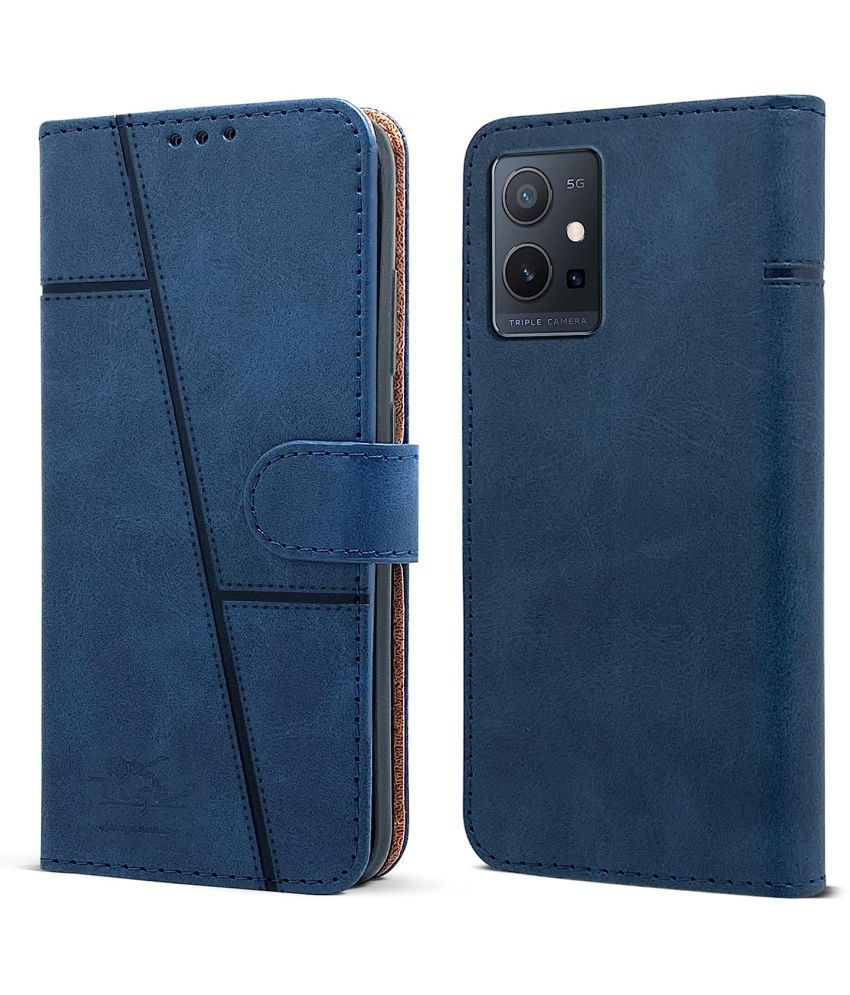     			Shining Stars Blue Flip Cover Artificial Leather Compatible For Vivo Y55 ( Pack of 1 )