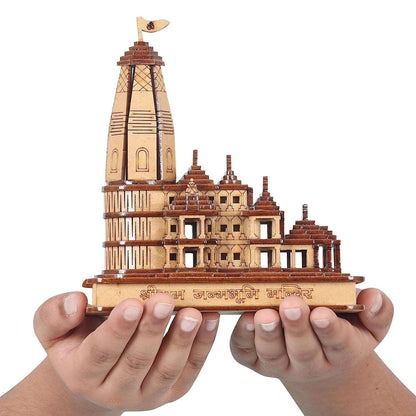     			Shri Ram Mandir Ayodhya 3D Model Wooden Temple - 11 cm