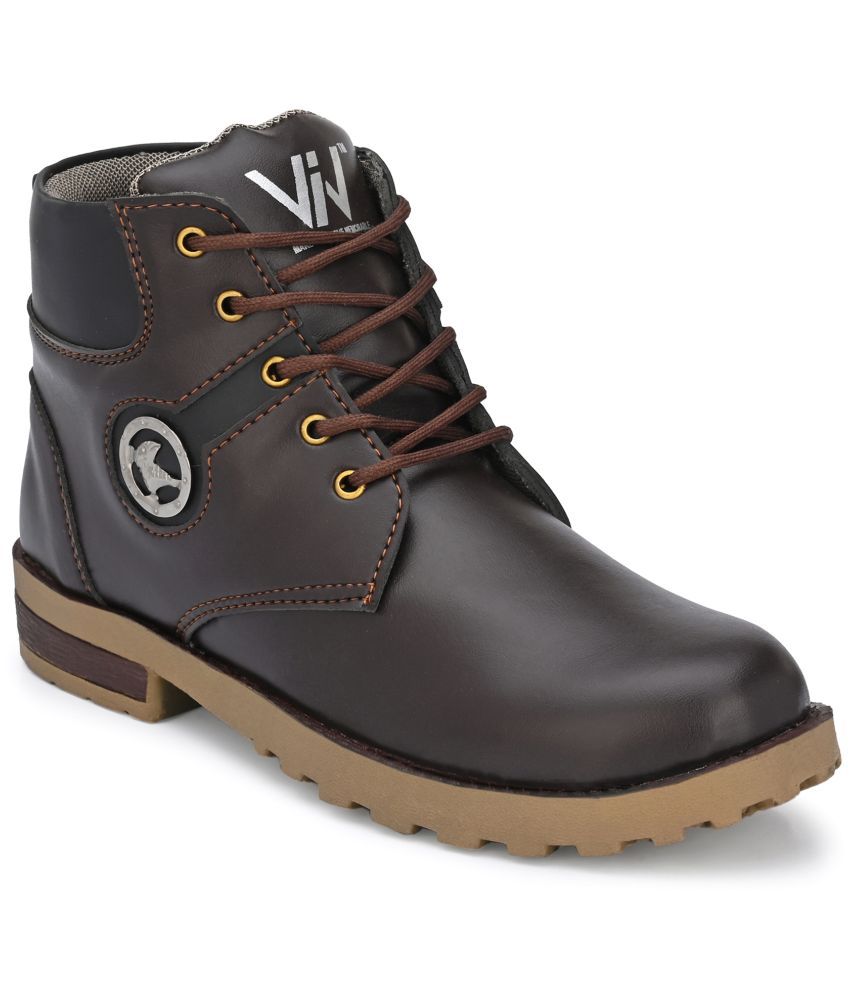    			viv Brown Men's Casual Boots