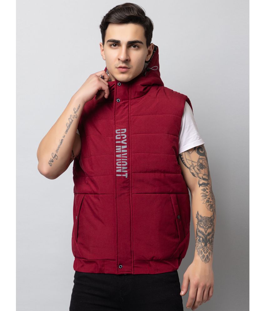     			xohy Cotton Blend Men's Quilted & Bomber Jacket - Maroon ( Pack of 1 )