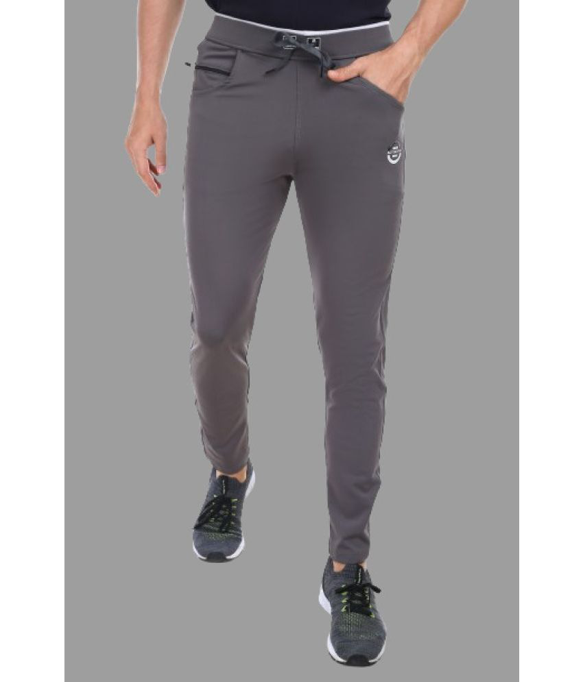     			ACTOACTIVE Grey Lycra Men's Sports Trackpants ( Pack of 1 )