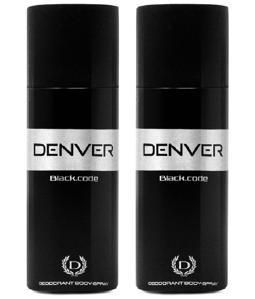     			Denver Black Code Deodorant Spray for Men- 150ML Each (Pack of 2)