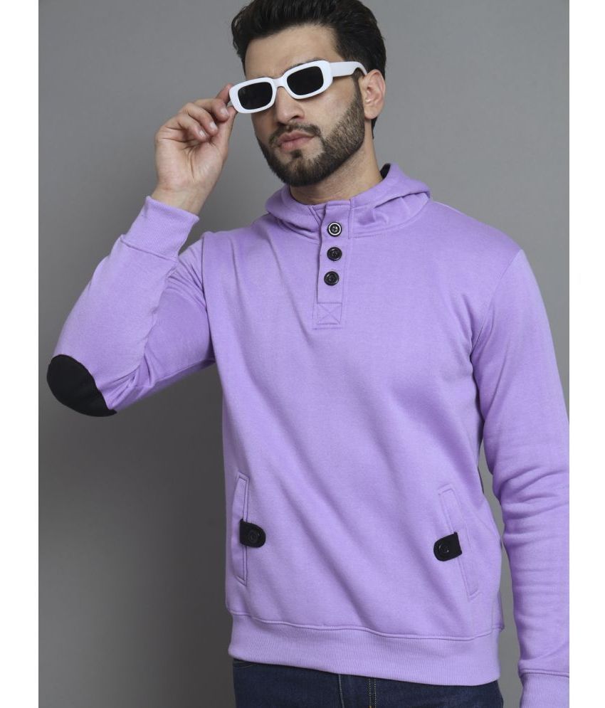     			Emerald Fleece Hooded Men's Sweatshirt - Lavender ( Pack of 1 )