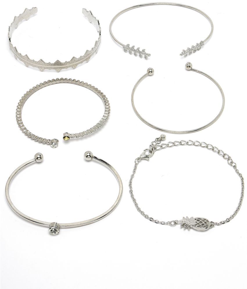     			Scintillare by Sukkhi Silver Bracelet ( Pack of 6 )
