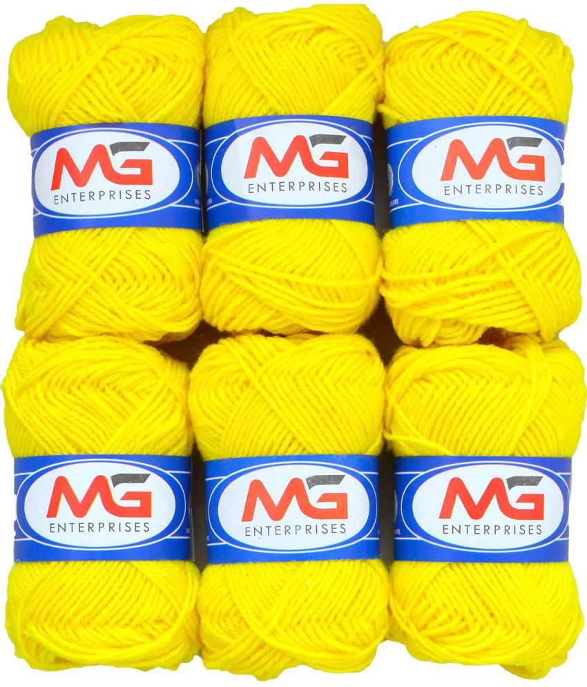     			100% Acrylic Wool  Lemon 6 Pc M.G - Art-DDE