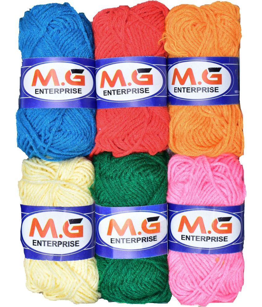     			100% Acrylic Wool  Mix 6B 6 Pc M.G - Art-IHF