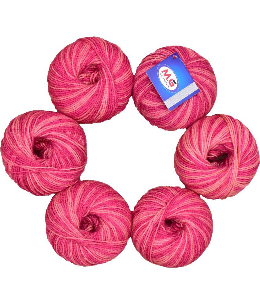     			100% Acrylic Wool Multi Strawberry (8 PC) Baby Soft Wool Ball Hand Knitting Wool/Art Craft Soft Fingering Crochet Hook Yarn, Needle Knitting Yarn Thread Dyed