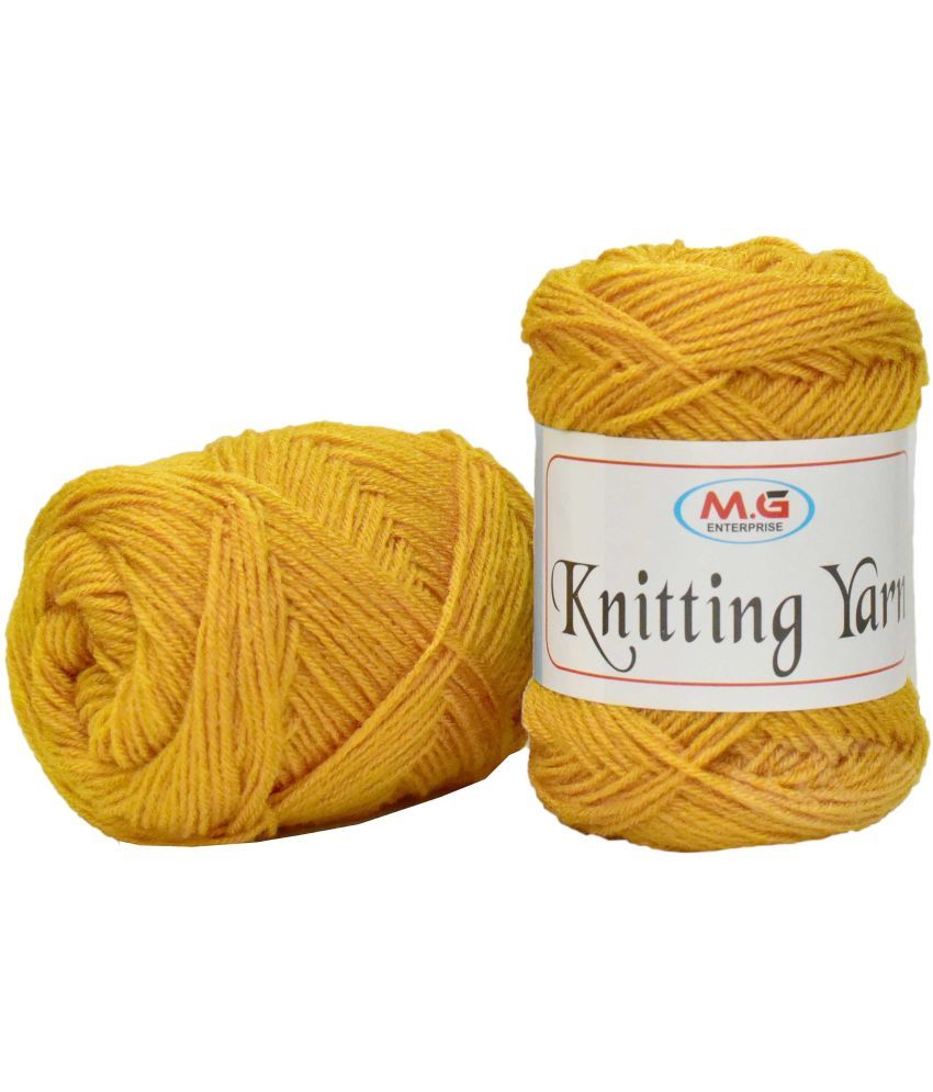     			100% Acrylic Wool  Mustard 100 gms - Art-AGF