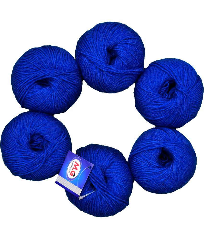     			100% Acrylic Wool Royal (8 PC) Baby Soft Wool Ball Hand Knitting Wool/Art Craft Soft Fingering Crochet Hook Yarn, Needle Knitting Yarn Thread Dyed