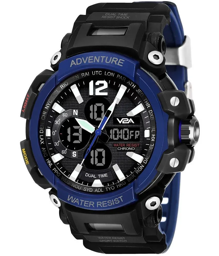 V2A Cammando Midnight Black Analog Digital Sport Watches for Men's and Boys  - Price History