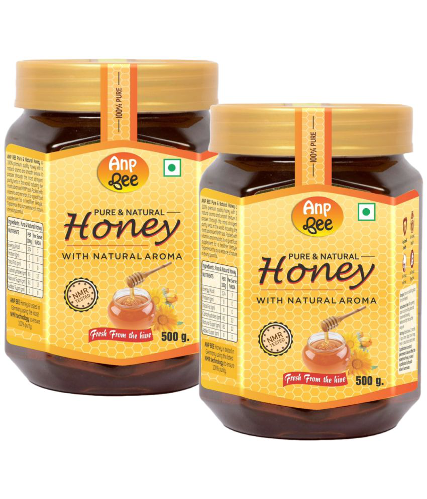     			ANP BEE 100% Pure NMR Tested Honey Raw Natural Honey 500 g Pack of 2