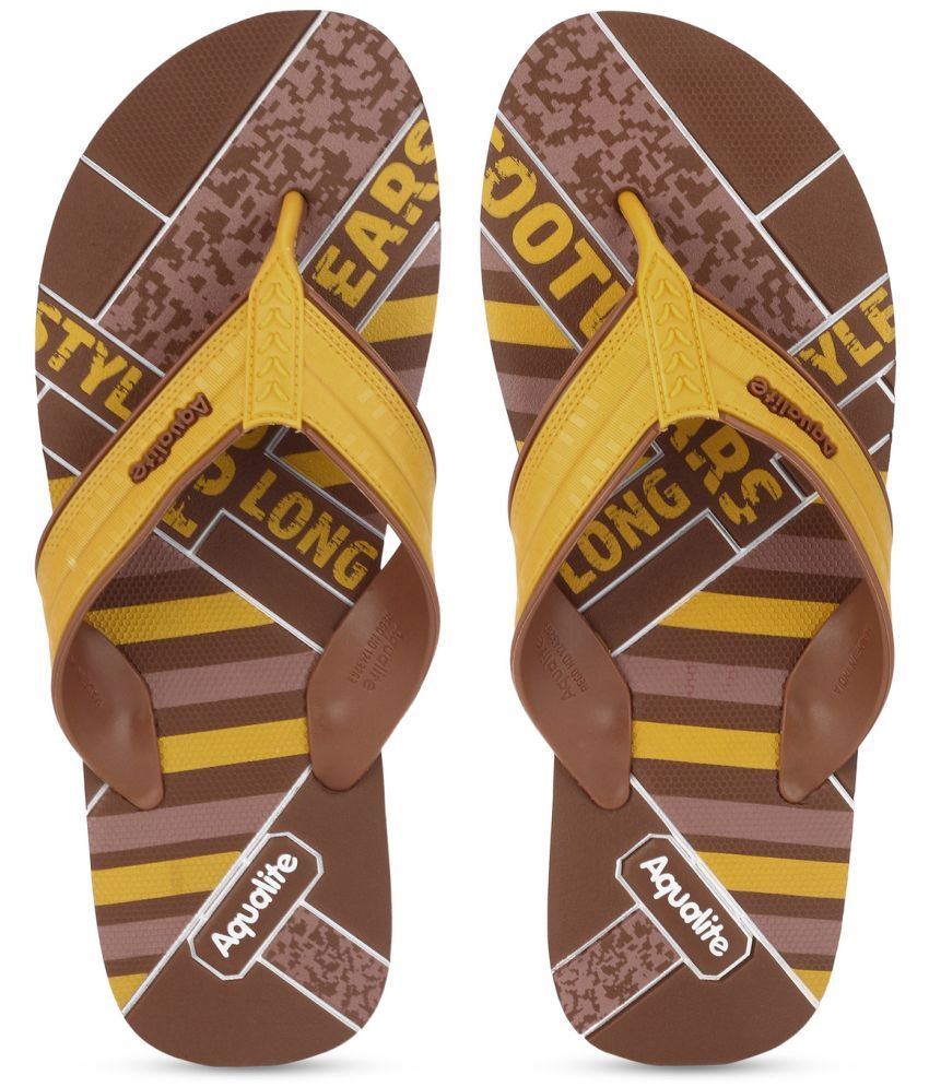     			Aqualite Brown Men's Daily Slipper