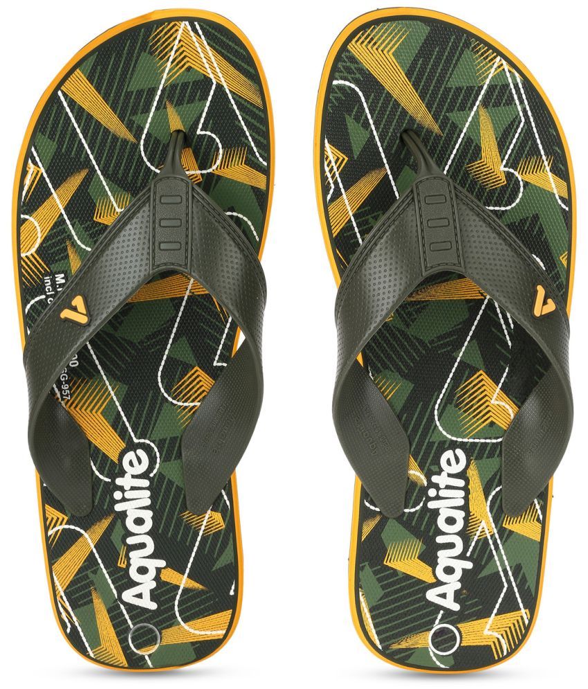     			Aqualite Olive Men's Daily Slipper