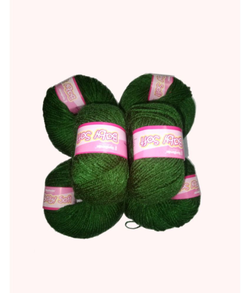     			BABY SOFT WOOL PACK OF 6 150GM GREEN SHADE NO.37