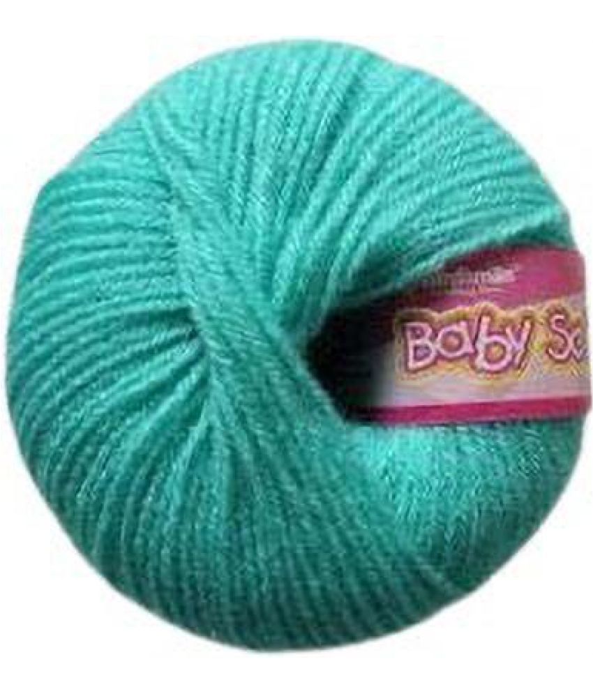     			Baby Soft Wool Hand Knitting Soft Fingering Crochet Hook 6 pcs (150gms) Sky Blue