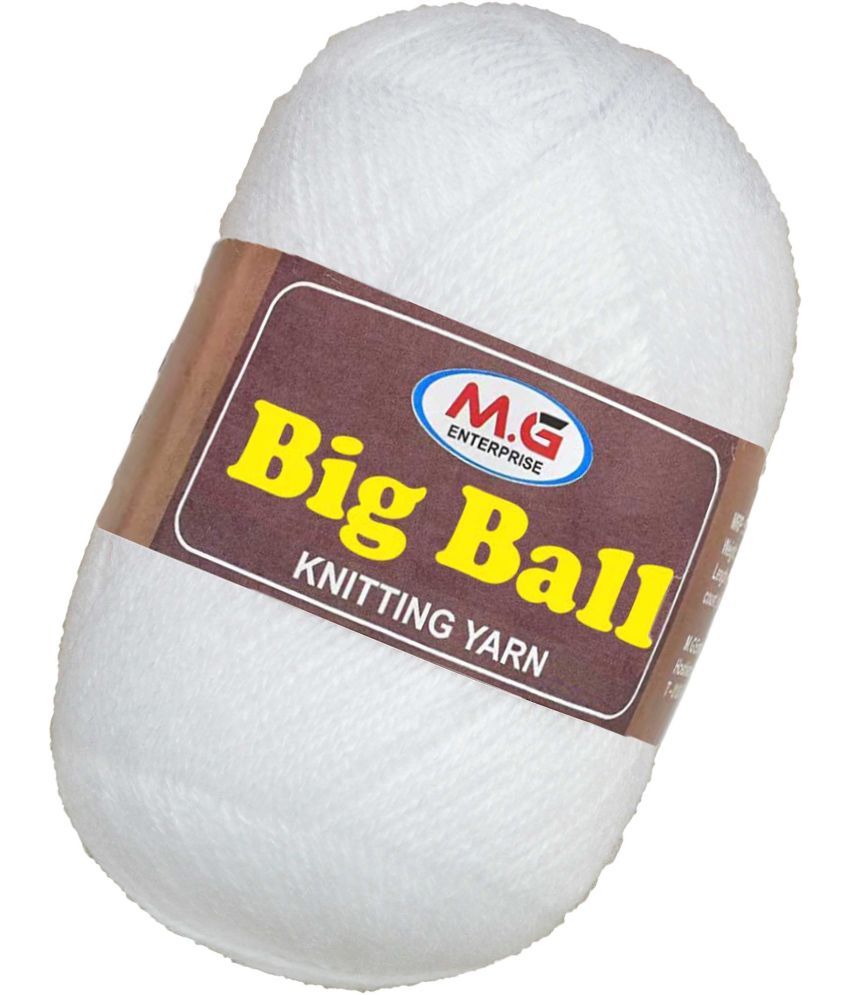     			Bigboss  White 400 gms Wool Ball Hand knitting wool- Art-AAA