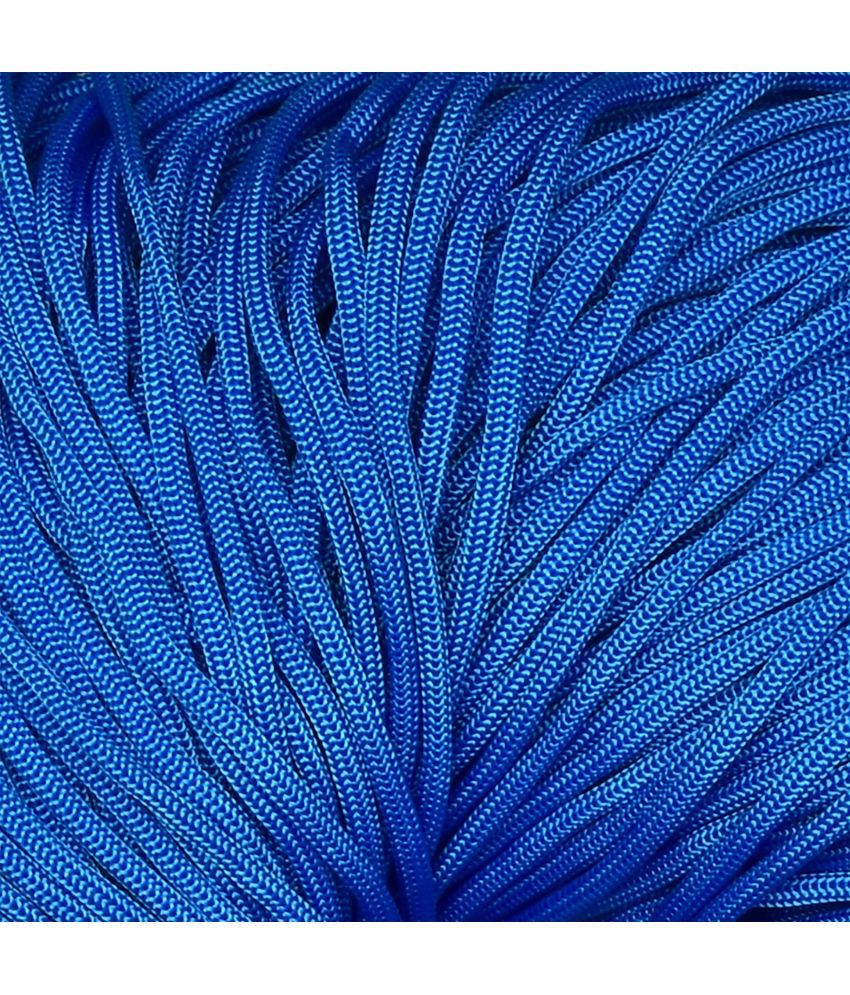     			Blue Braided Cord Thread Nylon knot Rope sturdy cording, mildew resistant DIY 3 mm 50 m for Jewelry Making, Bags & art craft