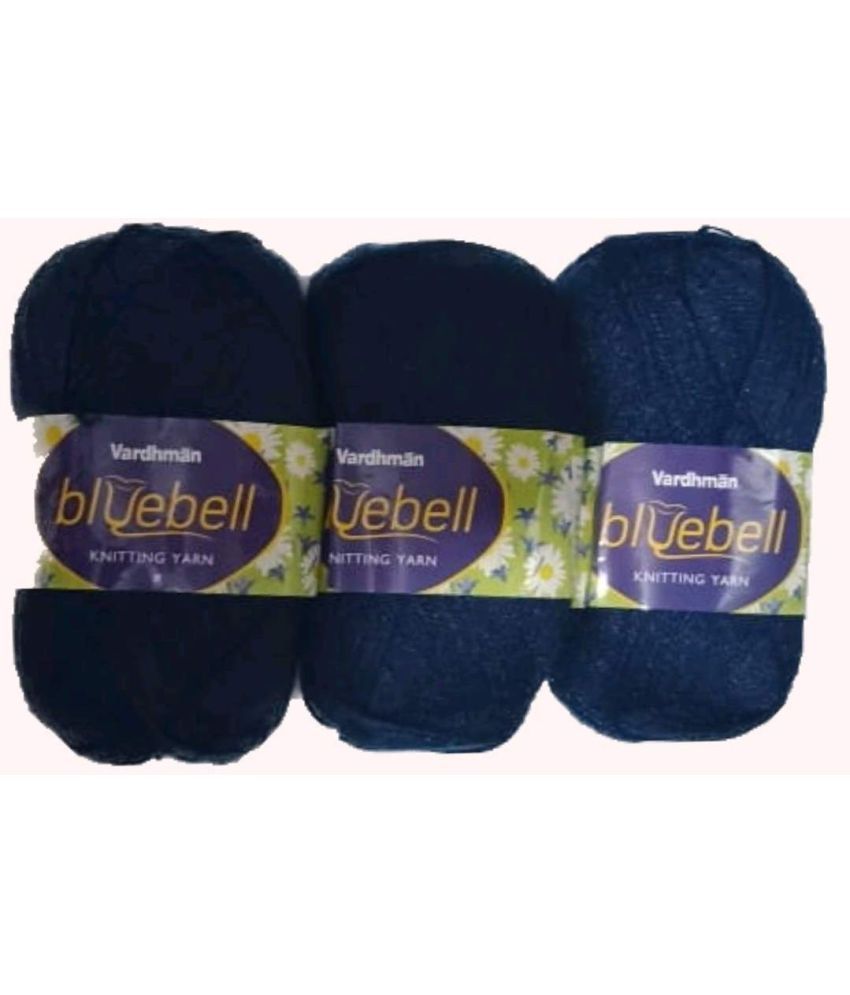     			Bluebell Knitting Yarn Wool & Art Craft Soft Fingering Crochet Hook Yarn Needles Acrylic Knitting Yarn300 gm Wool (100gm Each)