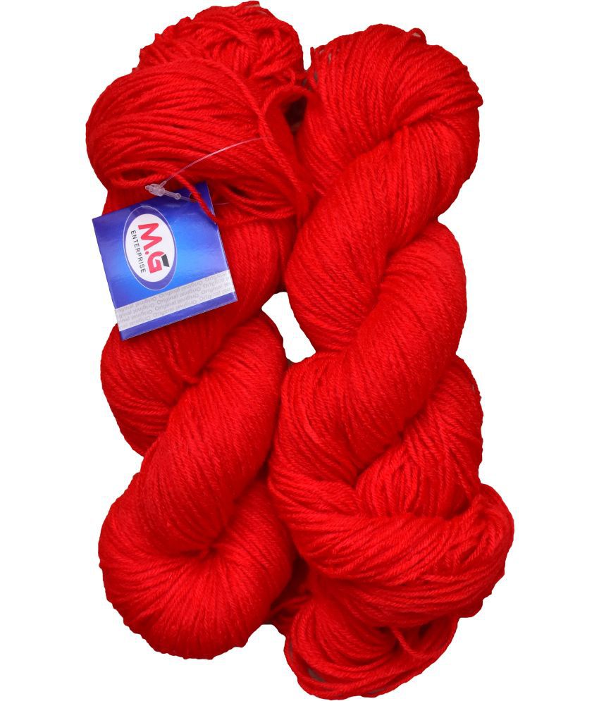     			Brilon Candy Red (300 gm)  Wool Hank Hand knitting wool / Art Craft soft fingering crochet hook yarn, needle knitting yarn thread dye G HE
