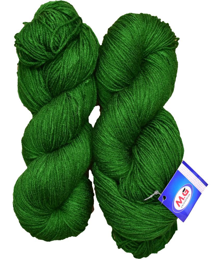     			Brilon Leaf Green (200 gm)  Wool Hank Hand knitting wool / Art Craft soft fingering crochet hook yarn, needle knitting yarn thread dye U VE
