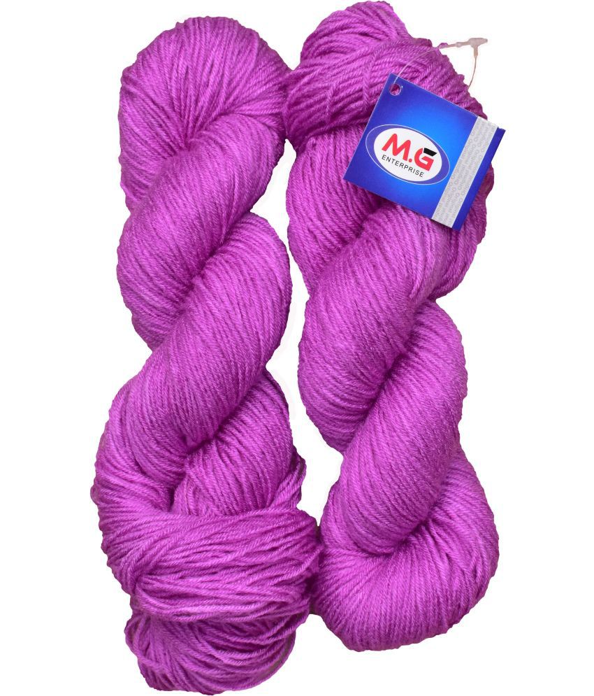     			Brilon Purple (400 gm)  Wool Hank Hand knitting wool / Art Craft soft fingering crochet hook yarn, needle knitting yarn thread dyed