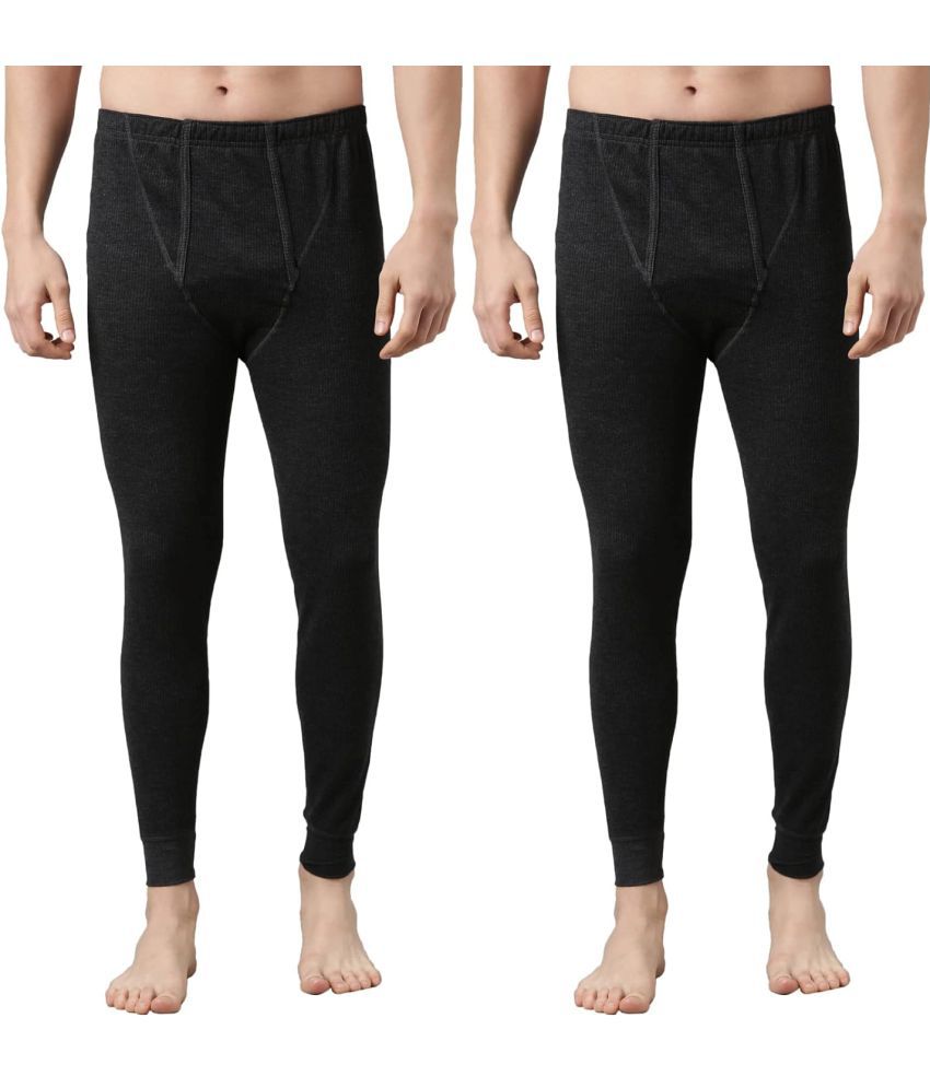     			Dixcy Scott Charcoal Polyester Men's Thermal Bottoms ( Pack of 2 )