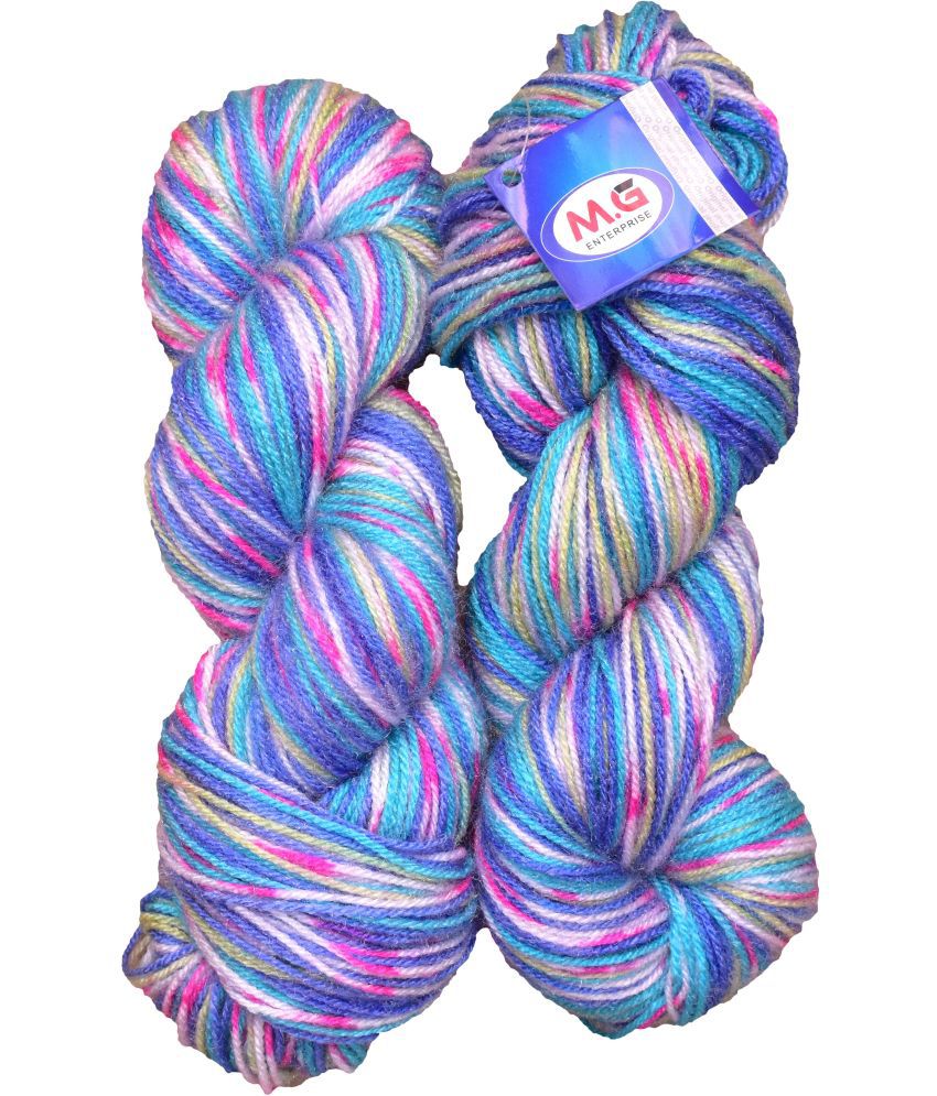     			Fashion Sky Blue (200 gm)  Wool Ball Hand knitting wool / Art Craft soft fingering crochet hook yarn, needle knitting yarn thread dyed.