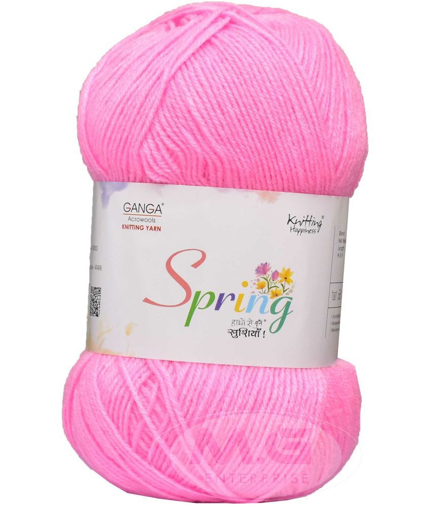     			GAN GA pring  Deep Pink 400 gm Wool Ball Hand knitting wool -E Art-AEGC