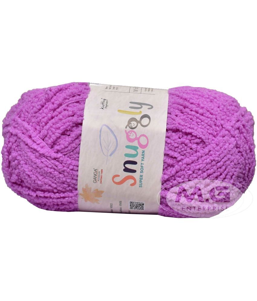     			GANGA Snuggly  Purple 400 gms Wool Ball Hand knitting wool-C Art-AEEG