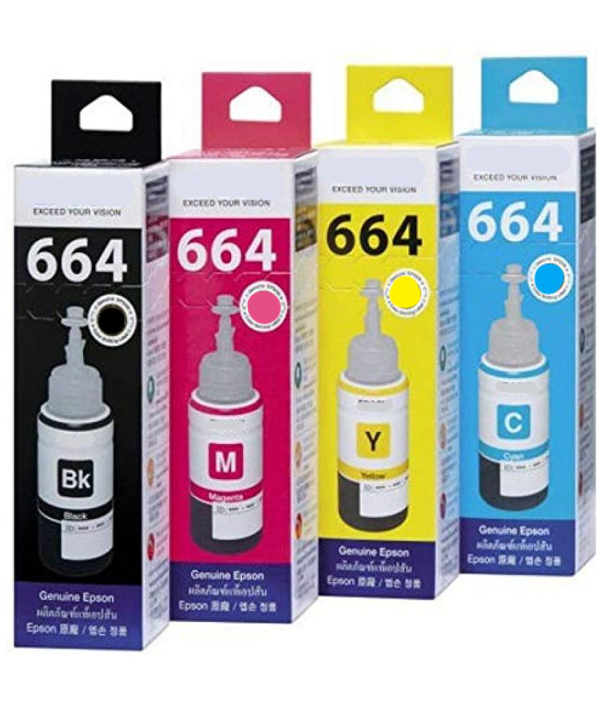     			ID CARTRIDGE 664 Multicolor Pack of 4 Cartridge for L210, L300, L350, L355, L550, T7741 Ink Bottle For Compatible for Ep son M100 M199