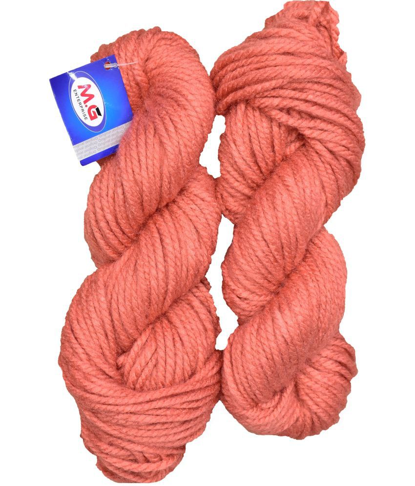     			JP Salmon (200 gm) Knitting Yarn Thick Chunky Wool Hank Hand knitting wool / Art Craft soft fingering crochet hook yarn, needle knitting yarn thread dyed.
