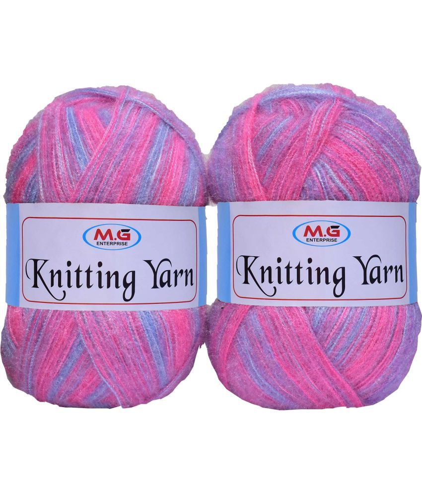     			Knitting Wool Yarn, Soft Fancy Feather Wool  Multi Iris  200 gm- Art-HGJ