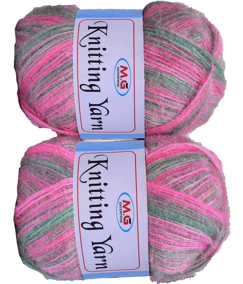     			Knitting Wool Yarn, Soft Fancy Feather Wool  Teal mix 300 gm- Art-HDI