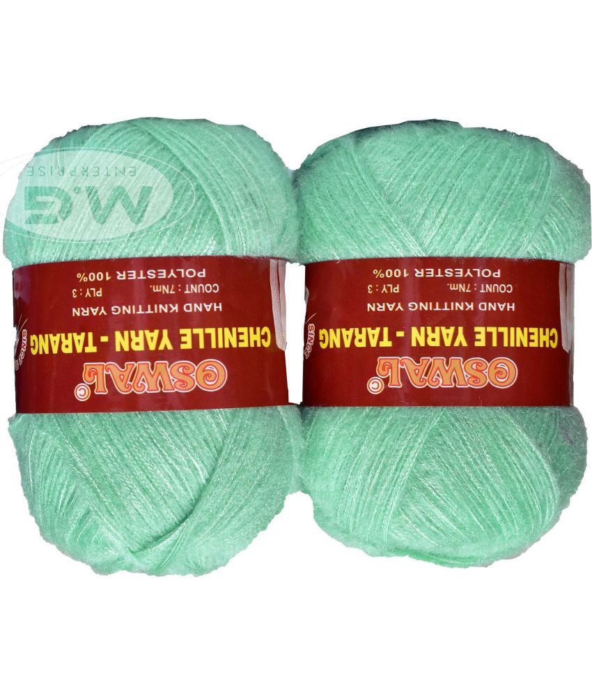     			Knitting Wool Yarn, Soft Tarang Feather Wool Ball Sea Green 300 gm  Best Used with Knitting Needles, Soft Tarang Wool Crochet NeedlesWool Yarn for Knitting. By Oswa Q RK