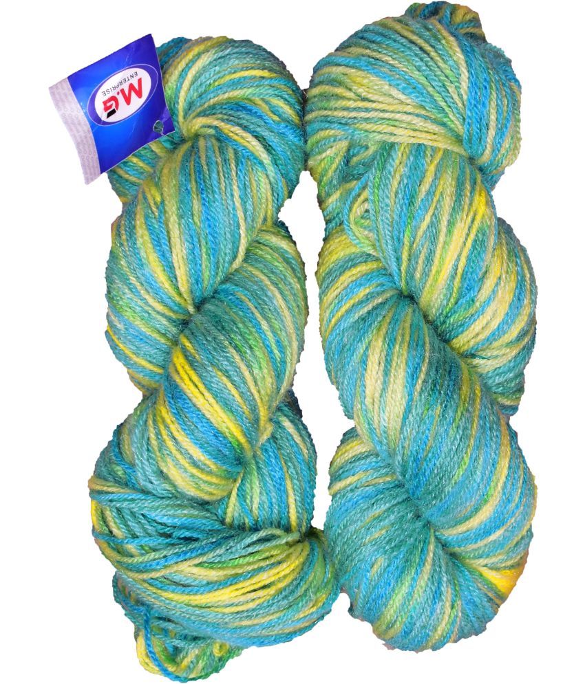     			Knitting Yarn Multi Wool, Green 400 gm  Best Used with Knitting Needles, Crochet Needles Wool Yarn for Knitting.