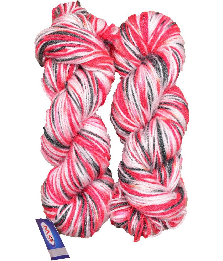     			Knitting Yarn Multi Wool, Red Berry 2 200 gm  Best Used with Knitting Needles, Crochet Needles Wool Yarn for Knitting.